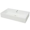 vidaXL Handfat med kranh&aring;l keramik vit 76x42,5x14,5 cm