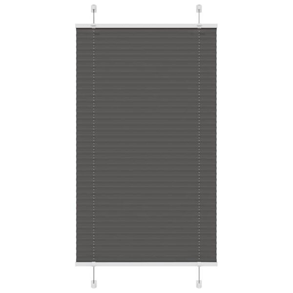 vidaXL Plisserad persienn svart 70x100 cm tyg bredd 69,4 cm polyester