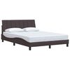 vidaXL Bed Frame without Mattress "Hanko" Dark Brown 120x200 cm Fabric