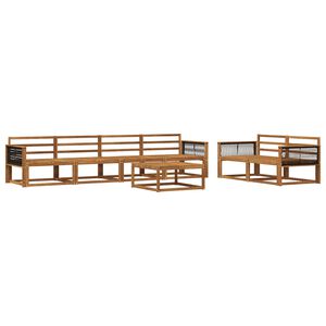 vidaXL Utomhussoffset 7 pcs Naturlig Massivt Akaciatr&auml;