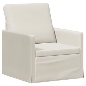 vidaXL Enkel soffa Gr&auml;ddvit 70 x 81 x 82 cm Sammet (V)