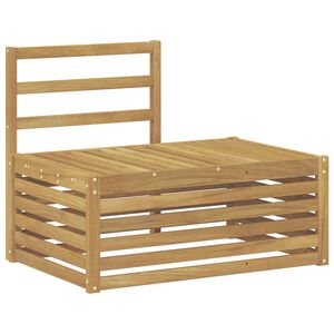 vidaXL Utomhussoffset Vit 91 x 63 x 73 cm Massivt Akaciatr&auml;