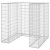 vidaXL Gabionmur f&ouml;r soptunna galvaniserat st&aring;l 110x100x110 cm
