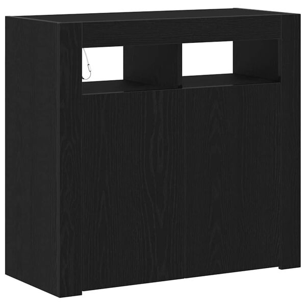 vidaXL Sideboard Svart 80 x 35 x 75 cm Konstruerat tr&auml;