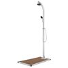 vidaXL Tr&auml;dg&aring;rdsdusch med brunt golv 220 cm aluminium