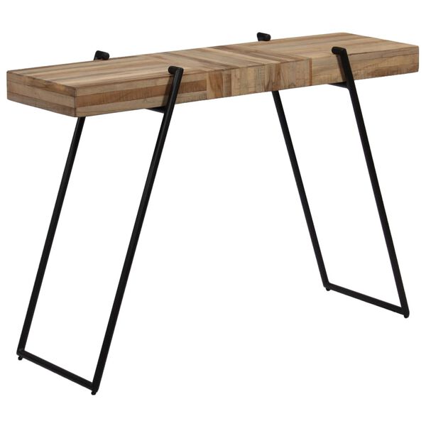 vidaXL Konsolbord &aring;tervunnen teak 120x35x81 cm