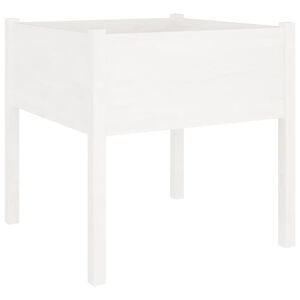 vidaXL Odlingsl&aring;da vit 70x70x70 cm massiv furu