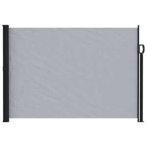 vidaXL Utf&auml;llbar sidomarkis 500 x 120 cm Polyester Rektangul&auml;r Gr&aring;