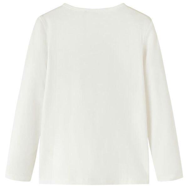 T-shirt med l&aring;nga &auml;rmar f&ouml;r barn ecru 128