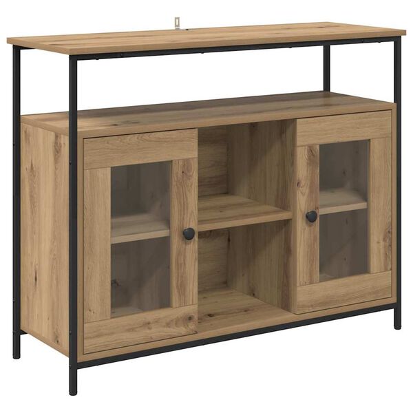 vidaXL Sideboard Artisan Ek 100 x 35 x 80 cm Konstruerat tr&auml;