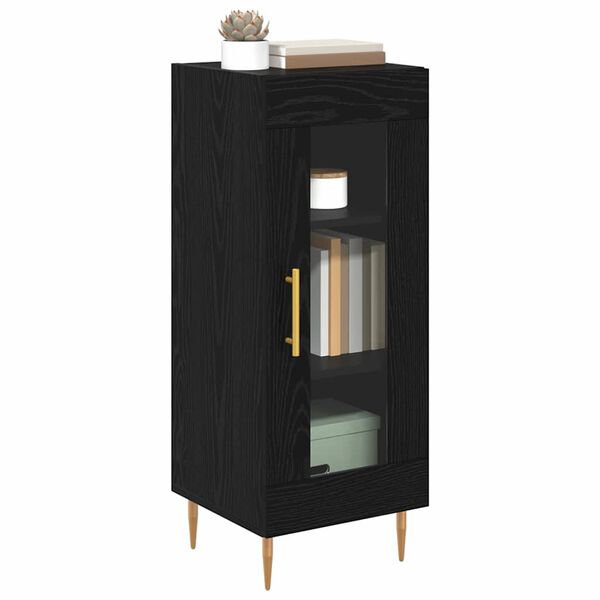 vidaXL Sideboard Svart ek 34 x 34,5 x 90 cm Konstruerat tr&auml;