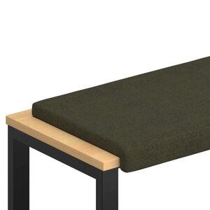 vidaXL B&auml;nk kudde Faux mockatyg Arm&eacute;gr&ouml;n Djup 35 cm
