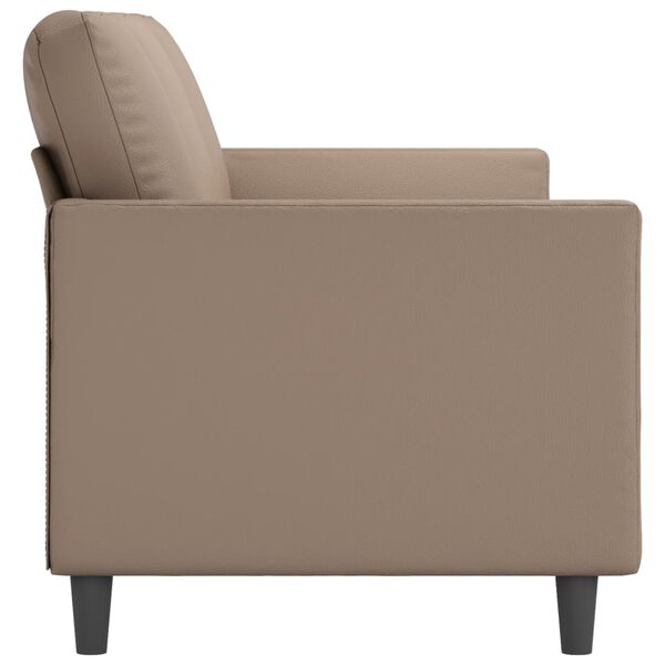 vidaXL 3-sitssoffa cappuccino 180 cm konstl&auml;der