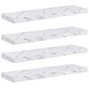 vidaXL V&auml;gg hylla 4 st Vit marmor 80 x 23,5 x 3,8 cm Konstruerat tr&auml;