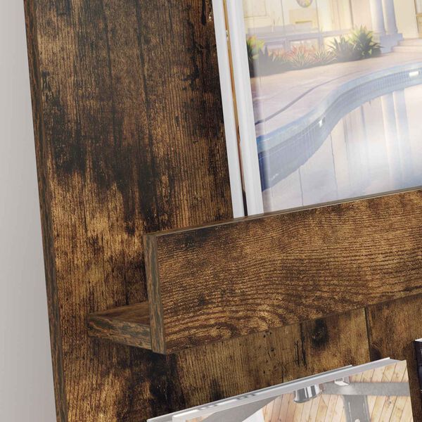 vidaXL Tidningshylla R&ouml;kt ek 51 x 11 x 102 cm Konstruerat tr&auml;