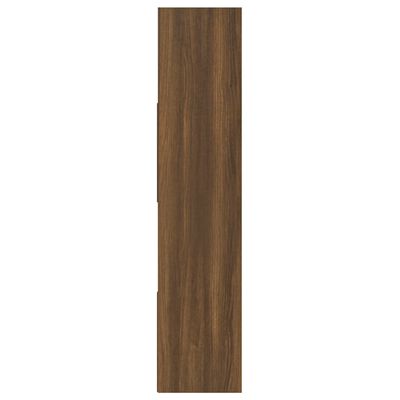 vidaXL Bokhylla brun ek 110x24x110 cm konstruerat trä