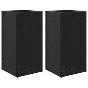 vidaXL Odlingsl&aring;dor 2 st svart 40x40x80 cm konstrotting