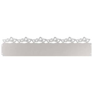 vidaXL Gr&auml;skanter 10 st 103 x 0,05 x 22 cm Rostfritt st&aring;l Silver