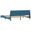 vidaXL Bed Frame without Mattress "Hanko" Blue 200x200 cm Velvet