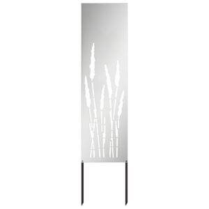 vidaXL Tr&auml;dg&aring;rds integritetssk&auml;rm Silver 32 x 140 cm Galvaniserat st&aring;l