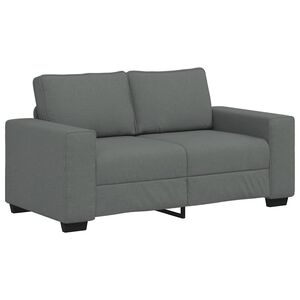 vidaXL 2-sitssoffa m&ouml;rkgr&aring; 160x77x82 cm tyg