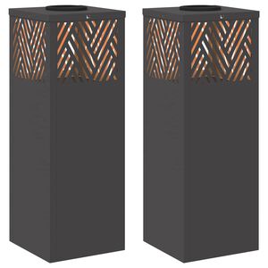 vidaXL Solar LED Stig Ljus 2 st Varmvit 18 x 18 x 50 cm