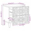 vidaXL Nattduksbord 2 pcs Vit 40 x 33,5 x 46 cm Massivt mangotr&auml;