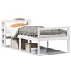 vidaXL Seniors&auml;ng med s&auml;nggavel vit 75x190 cm massiv furu