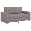 vidaXL Loveseat-soffa taupe 160x77x82 cm tyg