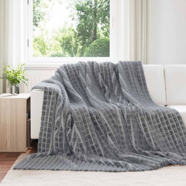 vidaXL Filtar 6 pcs M&ouml;rkgr&aring; 240 x 220 cm Fleece