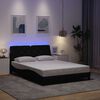 vidaXL Bed Frame with LED without Mattress Black 120x200 cm Fabric
