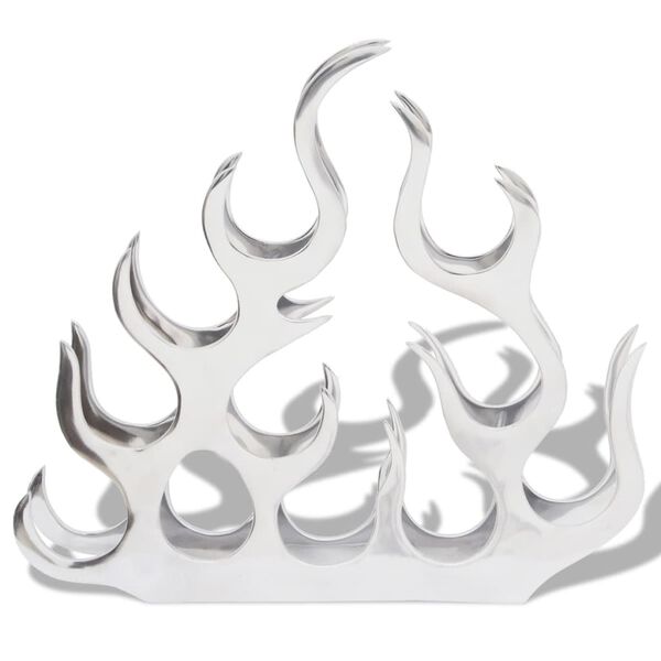 vidaXL Vinställ för 11 flaskor aluminium silver