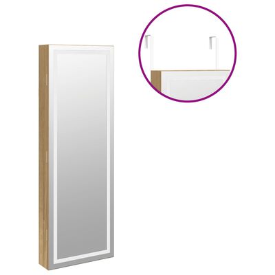 vidaXL Spegelskåp med LED-lampor väggmonterat