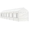 vidaXL Paviljong med tak vit 13,38x2,28x2,69 m polyeten