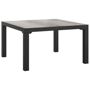 vidaXL Loungebord gr&aring; 55x55x31 cm DPC och st&aring;l
