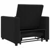 vidaXL Enkel Soffbed Reclining med hjul Svart 90 x 165 x 87 cm tyg