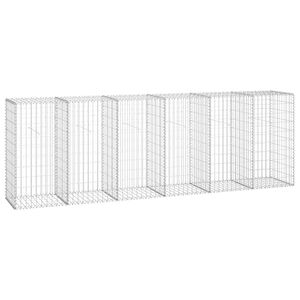 vidaXL Gabionmur i galvaniserat st&aring;l 300x50x100 cm