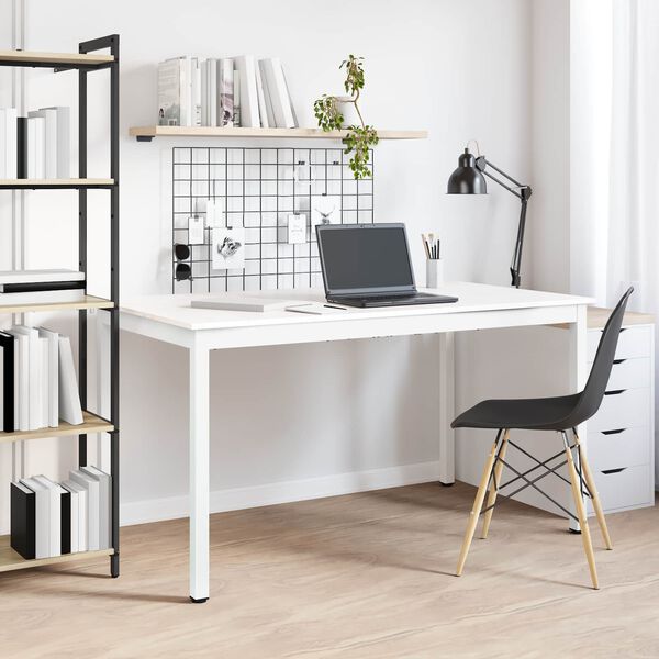 vidaXL Matbord Vit 140 x 80 x 75 cm Massiv furu