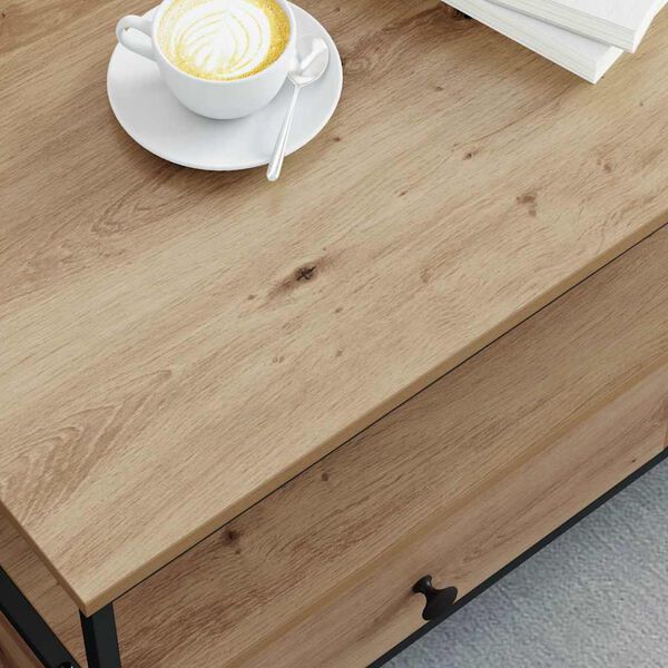 vidaXL Kaffeebord artisan ek 100 x 51 x 45 cm Konstruerat tr&auml;