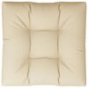 vidaXL Palldyna beige 80x80x12 cm tyg