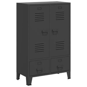 vidaXL Industriell garderob antracit 67x35x107 cm st&aring;l