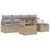vidaXL Tr&auml;dg&aring;rdsoffset 6 st Beige konstrotting