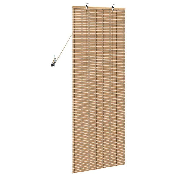 vidaXL Rullgardin med gardiner Natur 60 x 160 cm Bambu
