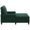vidaXL Chaise Lounge med kudde M&ouml;rkgr&ouml;n 91 x 157 x 91 cm Sammet