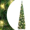vidaXL Plastgran pop-up 50 LED gr&ouml;n 120 cm
