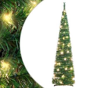 vidaXL Plastgran pop-up 50 LED gr&ouml;n 120 cm