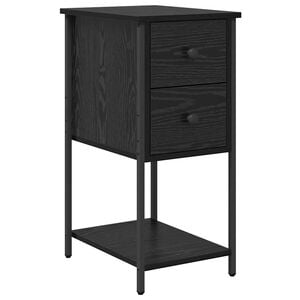 vidaXL Nattduksbord Svart ek 32 x 42 x 70 cm Konstruerat tr&auml;