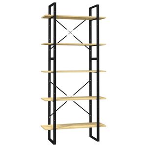 vidaXL Bokhylla 5 hyllplan 80x30x175 cm massiv furu