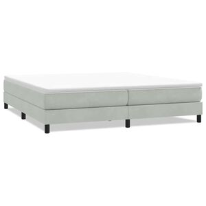 vidaXL Res&aring;rs&auml;ng utan madrass ljusgr&aring; 200x210 cm sammet