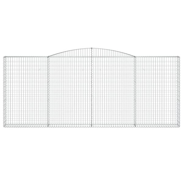 vidaXL Gabion bågformad 7 st 400x30x160/180 cm galvaniserat järn